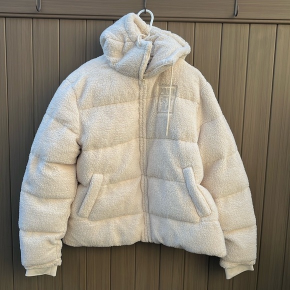 NWOT PUMA X Big Sean Puffer Jacket With Hoodie Birch Beige Men’s Large F… - Picture 3 of 15